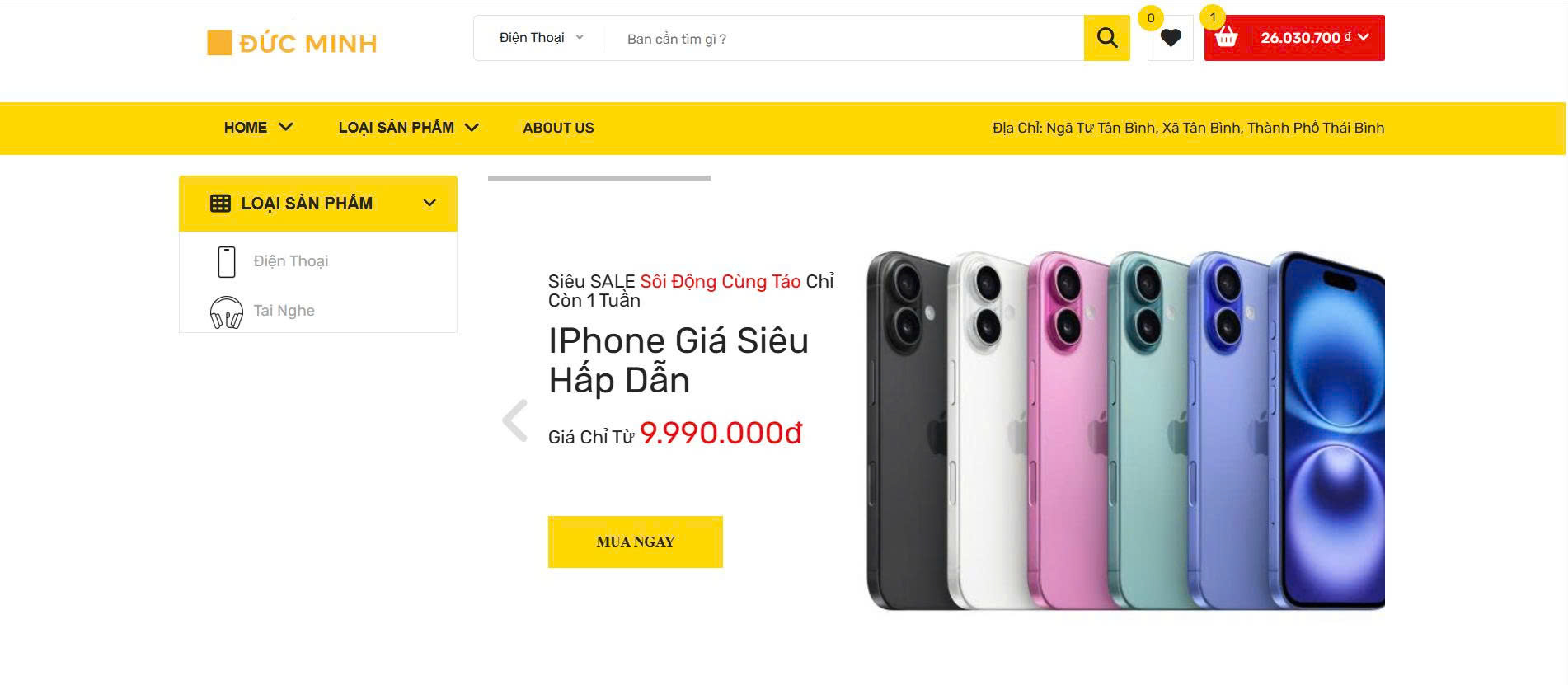 Đồ án Website quản lý bán hàng đồ điện tử
